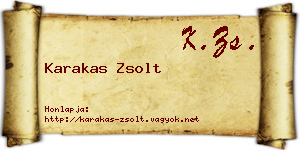 Karakas Zsolt névjegykártya